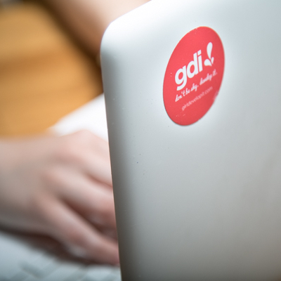 Computer with GDI logo